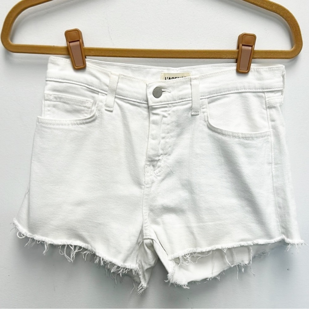 L’agence Ryland white Jean shorts